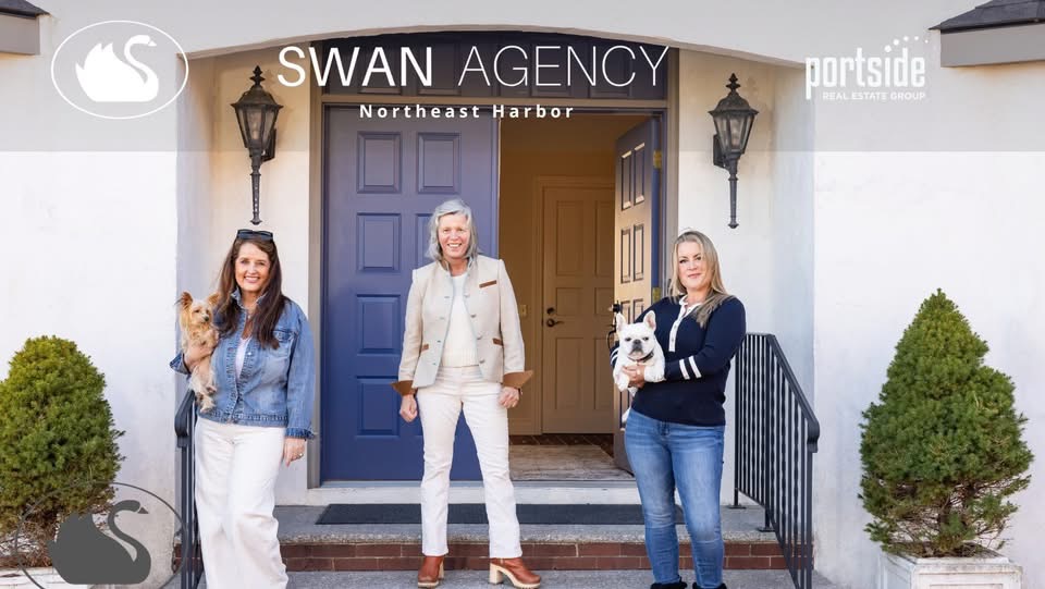 Swan Agency Northeast Harbor Kim Swan, Erika Wibby Mitchell, and Robin Massey